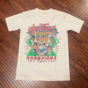 Vintage 1988 Los Angeles Dodgers MBL World Series Champions T-Shirt Size Small